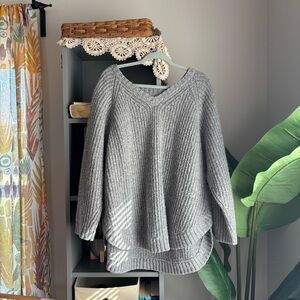 lou & grey alpaca/wool blend knit v-neck sweater